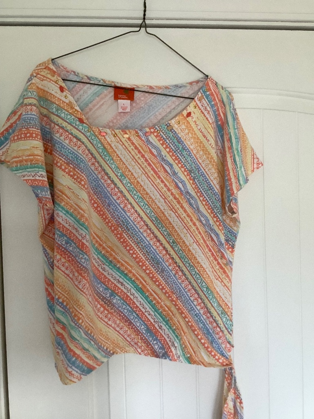 Hearts of Palm abstract print top